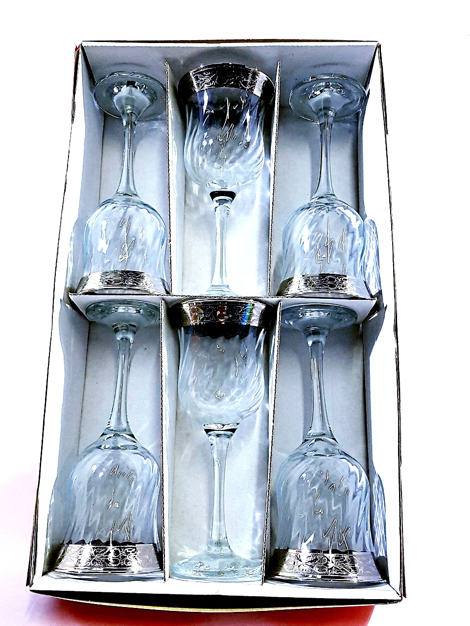 Bicchieri acqua bordo argento — Venturini Souvenirs - Vetro di Murano e  Souvenirs