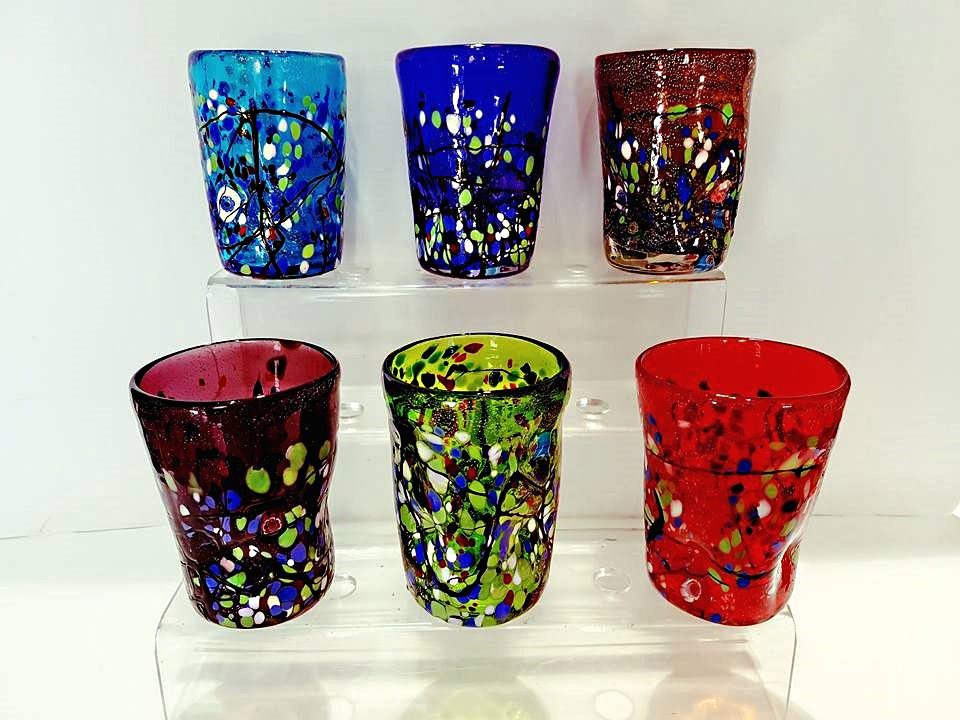 Bicchieri confezioni da 6 pezzi vetro veneziano — Venturini Souvenirs -  Vetro di Murano e Souvenirs