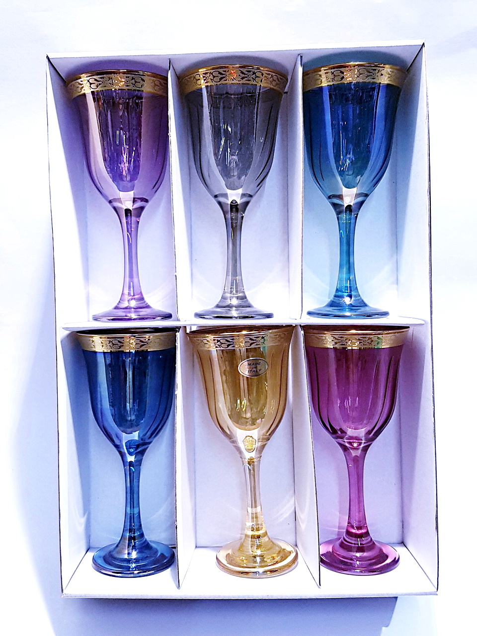 Bicchieri acqua colorati — Venturini Souvenirs - Vetro di Murano e